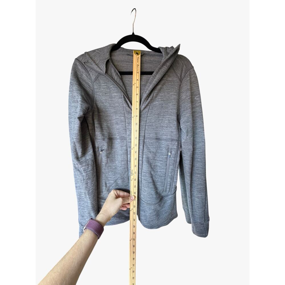 Icebreaker Merino Wool Hooded Full Zip Jacket Women’s Small Gray Gorpcore Hiking - Picture 8 of 8
